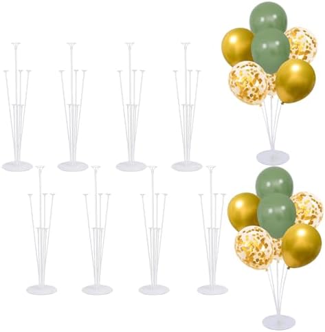 Balloon Stand Kit For Table - 8 Sets Balloon Sticks with Base For Birthday Graduation Party Decorations by LOBUBT