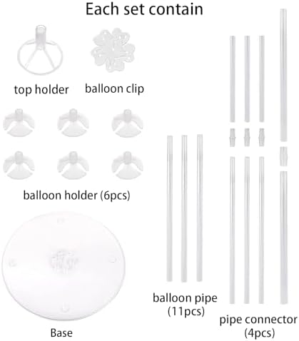 4 Sets Balloon Stand Kits, Balloon Sticks Holder with Base for Table Centerpiece Graduation Birthday Baby Shower Party Decorations - Image 3