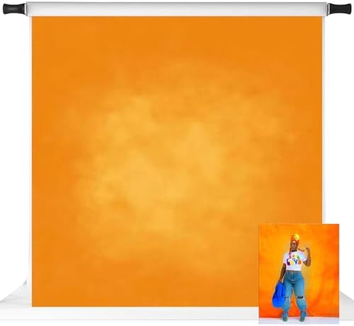 Kate Orange Photography Backdrops Abstract Photo Backdrop Poratrait Background for Photoshoot, 8x8ft by KateBackdropforPhotography