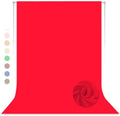 Red Photography Backdrop for Photoshoot, Fabric, 8x10 FT by LYLYCTY