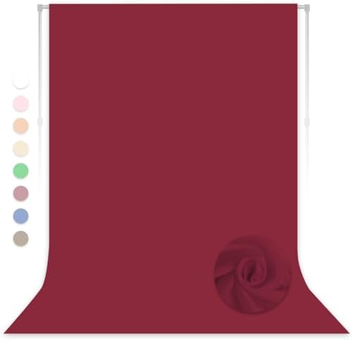 Burgundy Photography Backdrop for Photoshoot, Fabric, 10x10 FT by LYLYCTY