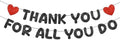 Fulmoon Pre Strung Thank You for All You Do Glitter Banner, Black and Red by Fulmoon