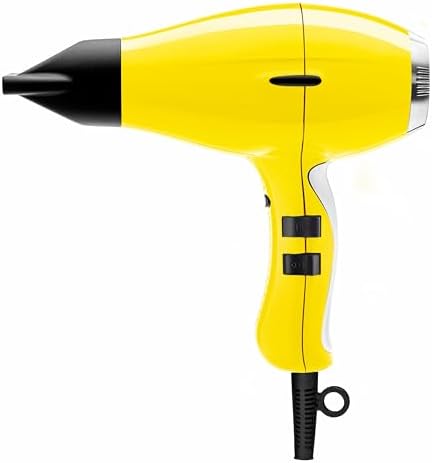 Elchim 3900 Healthy Ionic Professional Hair Dryer, 1875W Blow Dryer, Ionic & Ceramic System, 30%+ Faster Drying, Low EMF Protection, Dual Quick-Lock Concentrators, Made in Italy, Yellow by Elchim