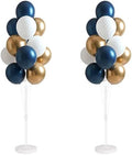 Balloon Column Kit for Floor- Set of 2,Balloon Columns with Stand, Base and Pole,Balloon Tower Backdrop Decoration for Wedding, Baby Shower, Birthday Party, or Bachelorette Parties (BLUE GOLD) by IMISNO