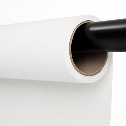 Kate Seamless Paper Backdrop for Photography White Photo Backdrop Paper (106.8''x32.8' Arctic White) by KateBackdropforPhotography