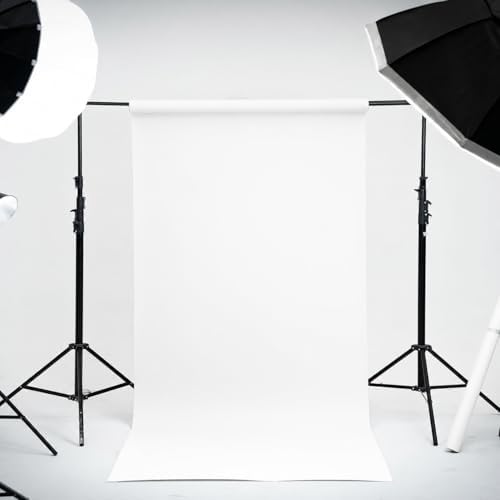 Kate Seamless Paper Backdrop for Photography White Photo Backdrop Paper (106.8''x32.8' Arctic White) - Image 2