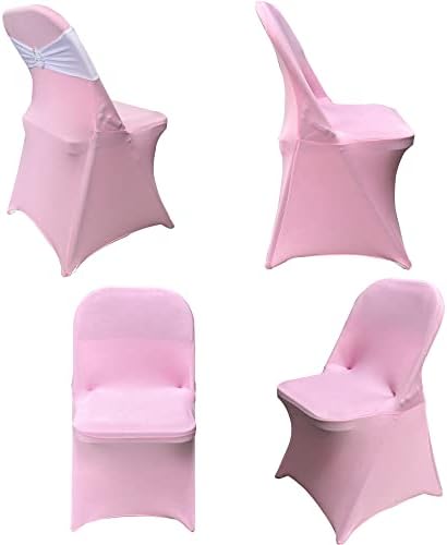 HAINARverS Stretch Spandex Folding Chair Covers 30PCS Pink| - Image 5