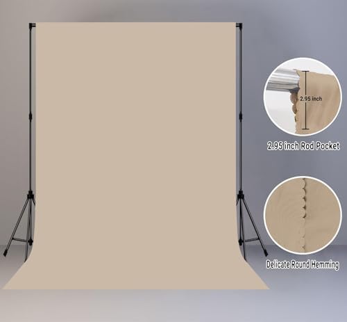 Beige Photography Backdrop for Photoshoot, Fabric 6x9ft - Image 6