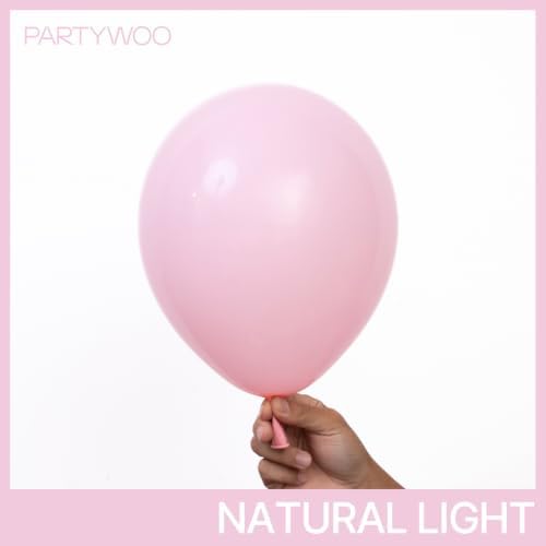 PartyWoo Light Pink Balloons 50pcs Pastel Pale Baby Pink Color 12 Inch - Image 2