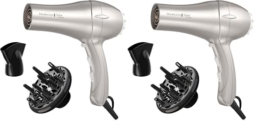 REMINGTON Shine Therapy Argan Oil & Keratin Hair Dryer/Blow Dryer (Pack of 2) by Remington