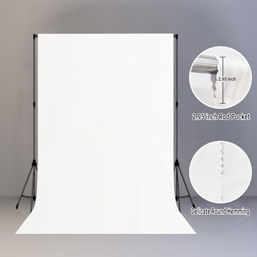 White Photography Backdrop for Photoshoot, Fabric 6x9ft - Image 6