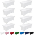 Pureegg Spandex Tablecloth 6ft 8 Pack White by Pureegg