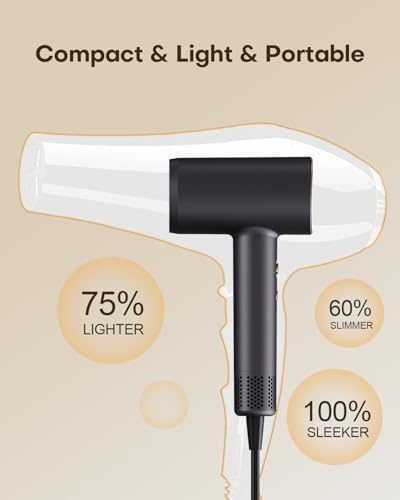 High Speed Hair Dryer, 200M Negative Ions for Frizz Reduce,110000 RPM Ionic Blow Dryer for Fast Drying, Low Noise & Lightweight Hair Dryer for Women & Travel,Heat Control - Image 5