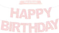 BEISHIDA Pre-Strung Light Pink Happy Birthday Banner Party Sign Decoration by Beishida