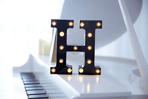 Foaky Black LED Marquee Number Lights Sign Light Up Marquee Number Lights Sign for Night Light Wedding Birthday Party Battery Powered Christmas Lamp Home Bar Decoration - Image 2