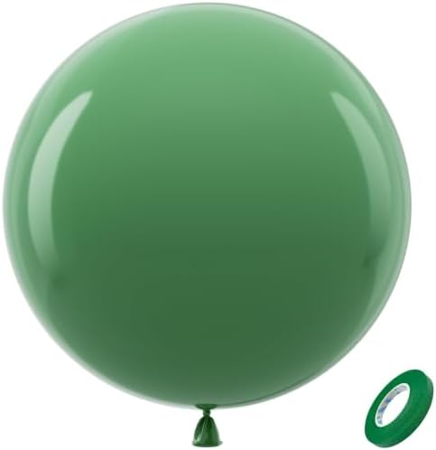 Bezente Sage Green Giant Latex Round Balloons 36 Inch 8 Pack by Bezente