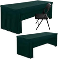 Smiry 2 Pack Spandex Open Back Tablecloth,Elastic Fitted Stretch Tablecloth for 6FT Rectangle Tables,Waterproof Washable Table Cover Skirt for Wedding, Banquet (Hunter Green, 72Lx30Wx30H Inch) by Smiry