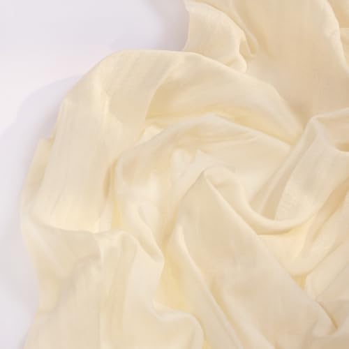 DeZerlor Beige Cheesecloth Table Runners 12 Pack Summer Boho Runners - Image 3