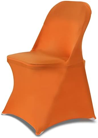 HAINARverS Folding Chair Covers for Wedding, 10pcs Orange by HAINARverS
