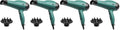 Revlon Volume Booster Hair Dryer | 1875W for Voluminous Lift and Body, (Green) (Pack of 2) by RevlonHairTools