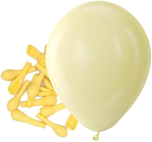 Bezente Pastel Yellow Latex Matte Party Balloons 150 Pack 5 inch Small by Bezente