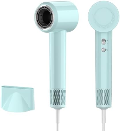 Hair Dryer, High Speed Ionic Blow Dryer, Concentrator, Cyan by Unknown
