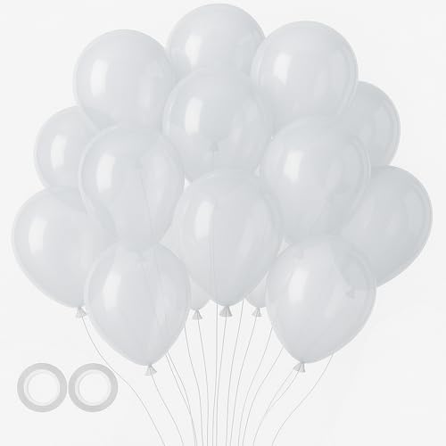 Voircoloria 105pcs Clear Party Latex Balloons, 12inch by Voircoloria