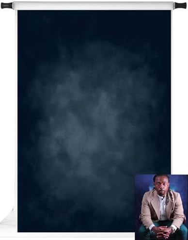 Kate 5x7ft Dark Blue Abstract Backdrops Microfiber Dark Blue Portrait Background for Photoshoot for Photography by KateBackdropforPhotography