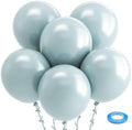 Bezente Dusty Blue Balloons 18 Inch 30 Pack Latex Large Thick by Bezente