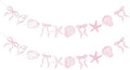 Oudain 2 Pack Pink Bow Starfish Seashell Sea Beach Party Garland Decor by Oudain
