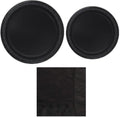 Heavy Duty Black Paper Plate Party Supplies Bundle by Unknown