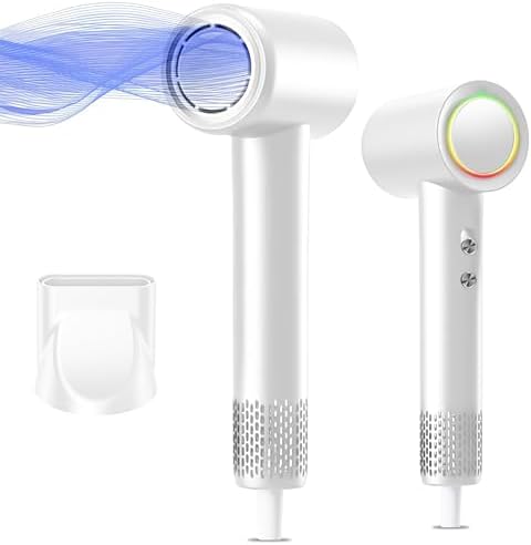 High-Speed Professional Hair Dryer with Negative Ion Technology Lightweight, Low Noise Blow Dryer with Diffuser & Concentrator Nozzle, Salon-Quality for All Hair Types for Women/Men by Unknown