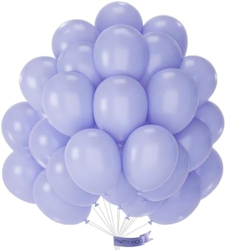 PartyWoo Dusty Purple Balloons 50pcs Lavender Lilac Boho Neutral Color by PartyWoo