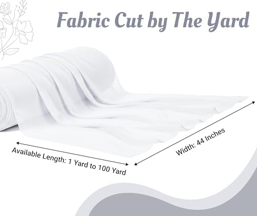 25 Yard Chiffon Fabrics, 44" Wide, Lightweight, Sheer – White - Image 4