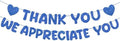 Fulmoon Pre Strung Thank You We Appreciate You Banner, Navy Blue by Fulmoon