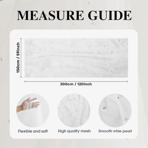 Artoid Mode Pearl Gauze Table Runner 59x120 Inch , Seasonal Sheer Kitchen Dining Holiday Wedding Birthday Baby Shower Table Decor for Home Party - Image 6