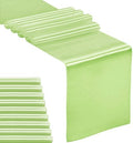 10-Pack Satin Table Runner Light Green 12 x 108 inches Long, Table Runners for Wedding, Birthday Parties, Banquets Decorations（10 Pack, 12x108 Inch, Light Green） by Hahuho