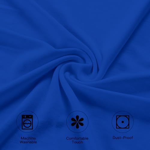 Fixwal 4 Pack Cocktail Tablecloth Bar Top Table Covers Round Royal Blue - Image 5