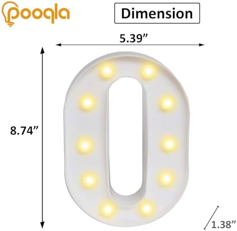 Pooqla LED Marquee Letter Lights Sign, Light Up Alphabet Letter for Home Party Wedding Decoration O - Image 4