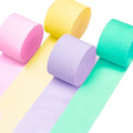 PartyWoo Pastel Rainbow Crepe Paper 4pcs 328 FT Colorful Streamers by PartyWoo