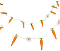 Easter Carrot Garland, Foam Carrots and Daisy Details, Festive Spring Home Decorations, 51 Inches (Pack of 2) by Needzo