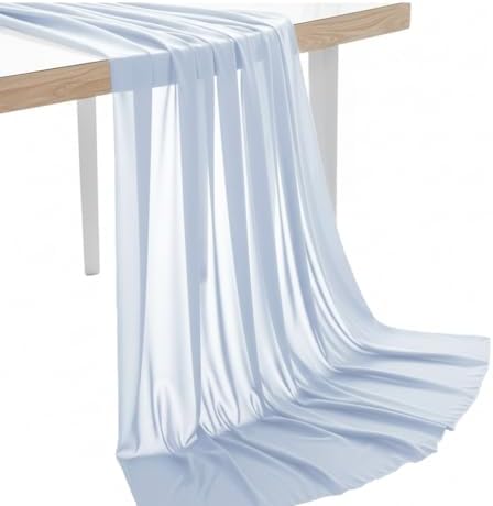 65 Yard Chiffon Fabrics, 44" Wide, Lightweight, Sheer – Baby Blue by MDS
