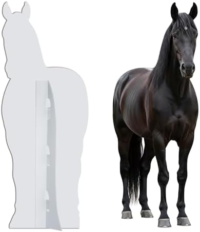 Black Horse 1FT Life Size Cardboard Cutout Animal Standup, 1 PC - Image 4