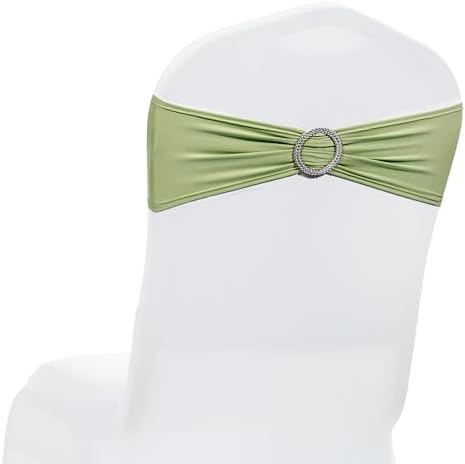 MDS Pack of 250 Spandex Chair Sashes for Wedding Party & Event – Sage Green by MDS