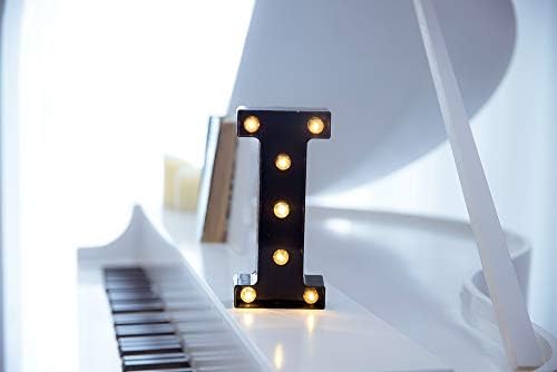 Foaky Black LED Marquee Number Lights Sign Light Up Marquee Number Lights Sign for Night Light Wedding Birthday Party Battery Powered Christmas Lamp Home Bar Decoration - Image 2