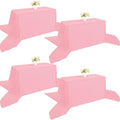 4 Pack Rectangle Tablecloth 90x156 Inch Washable Polyester Table Cover for Wedding Dining Table Buffet Parties Banquet Decoration（Pink） by JALANCY