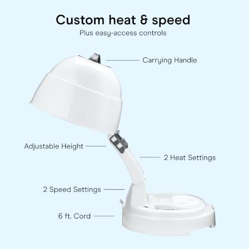 Conair Bonnet Hair Dryer​ with Carrying Handle, Adjustable Height, 1875W - Image 5