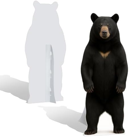 Black Bear 1FT Life Size Cardboard Cutout Animal Standup, 1 PC - Image 3