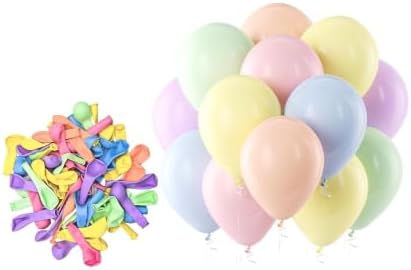 Bezente Pastel Balloons Latex Matte Party Balloons 150 Pack 5 inch Small by Bezente