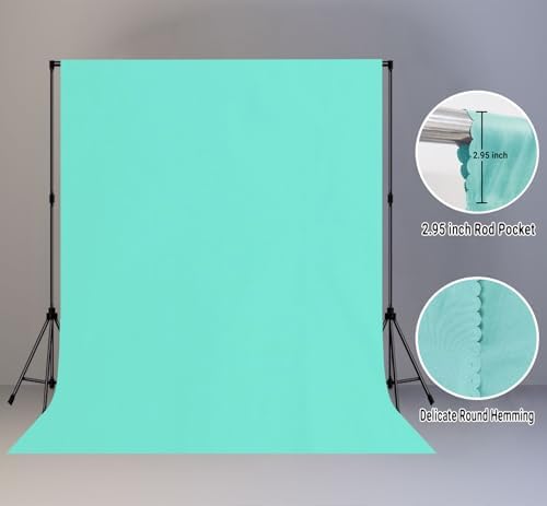 Turquoise Photography Backdrop for Photoshoot, Fabric 8x10ft - Image 2
